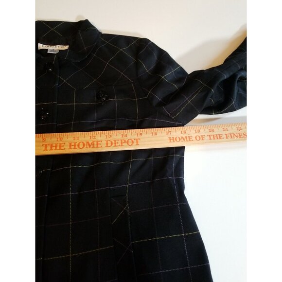 Vintage Pendleton Black Wool Cropped Blazer Jacket Womens Size 8 Preppy Classic - Picture 9 of 11